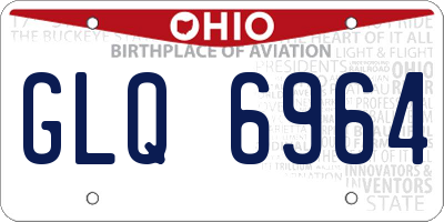 OH license plate GLQ6964