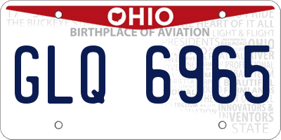 OH license plate GLQ6965