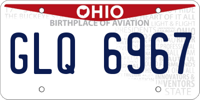OH license plate GLQ6967