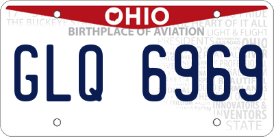 OH license plate GLQ6969