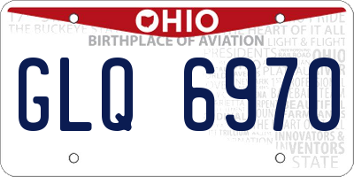 OH license plate GLQ6970