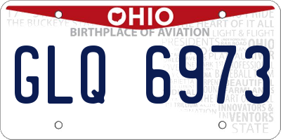 OH license plate GLQ6973