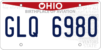 OH license plate GLQ6980
