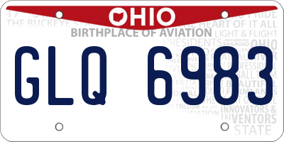 OH license plate GLQ6983