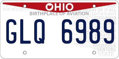 OH license plate GLQ6989