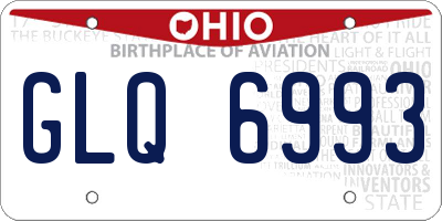 OH license plate GLQ6993