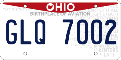 OH license plate GLQ7002