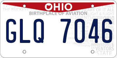 OH license plate GLQ7046