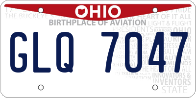 OH license plate GLQ7047