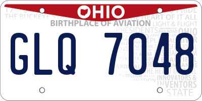 OH license plate GLQ7048