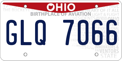 OH license plate GLQ7066