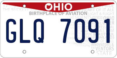 OH license plate GLQ7091