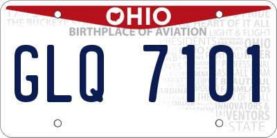 OH license plate GLQ7101