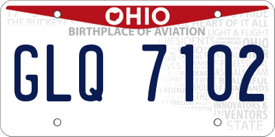 OH license plate GLQ7102