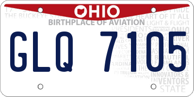 OH license plate GLQ7105