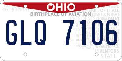 OH license plate GLQ7106
