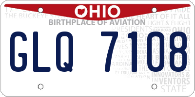 OH license plate GLQ7108