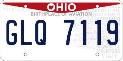 OH license plate GLQ7119