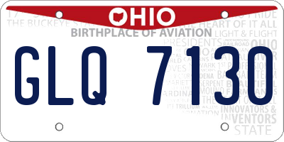 OH license plate GLQ7130