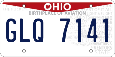 OH license plate GLQ7141