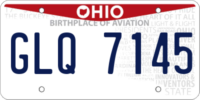 OH license plate GLQ7145