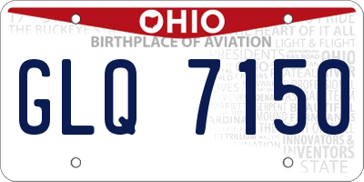 OH license plate GLQ7150