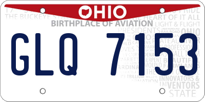OH license plate GLQ7153