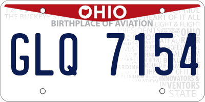 OH license plate GLQ7154