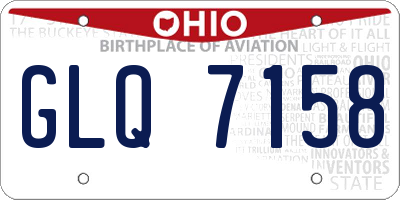 OH license plate GLQ7158