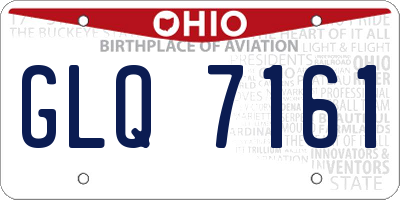 OH license plate GLQ7161