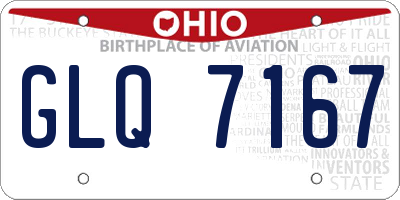 OH license plate GLQ7167