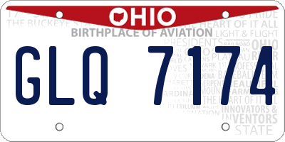 OH license plate GLQ7174