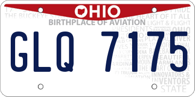 OH license plate GLQ7175
