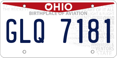 OH license plate GLQ7181