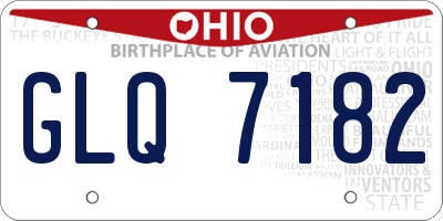 OH license plate GLQ7182