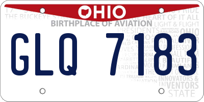 OH license plate GLQ7183