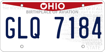 OH license plate GLQ7184