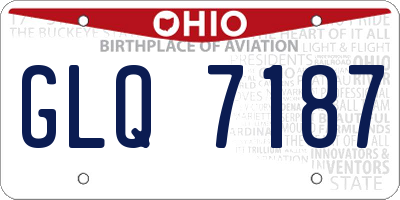 OH license plate GLQ7187