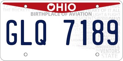 OH license plate GLQ7189