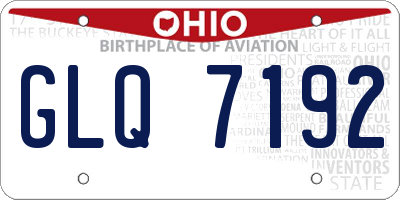 OH license plate GLQ7192
