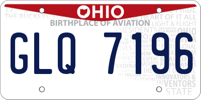 OH license plate GLQ7196