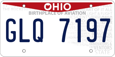 OH license plate GLQ7197