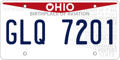 OH license plate GLQ7201