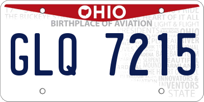 OH license plate GLQ7215