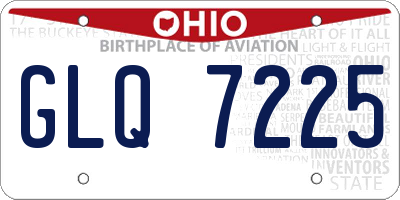 OH license plate GLQ7225