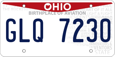 OH license plate GLQ7230