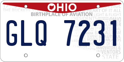 OH license plate GLQ7231