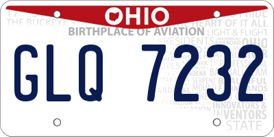 OH license plate GLQ7232