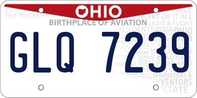 OH license plate GLQ7239