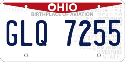 OH license plate GLQ7255